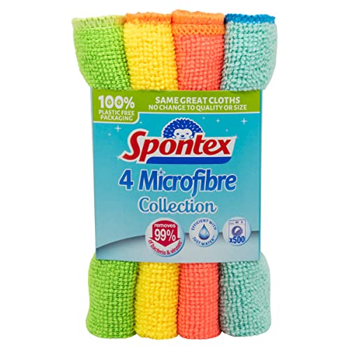 - Spontex 4 Microfibre Collection Cloths -