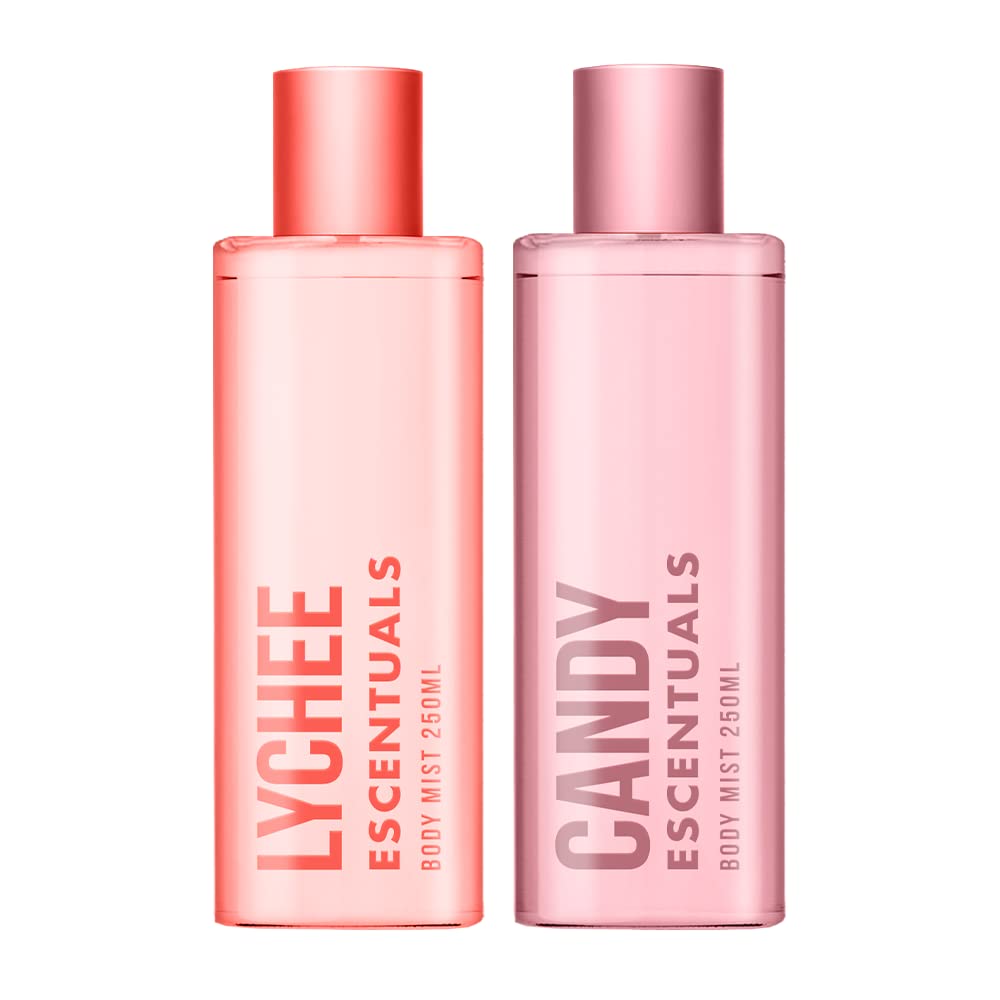 - Escentuals Womens Fruit Candy Layering Set | Lychee and Candy Body Mist Spray -
