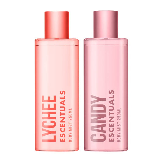 - Escentuals Womens Fruit Candy Layering Set | Lychee and Candy Body Mist Spray -
