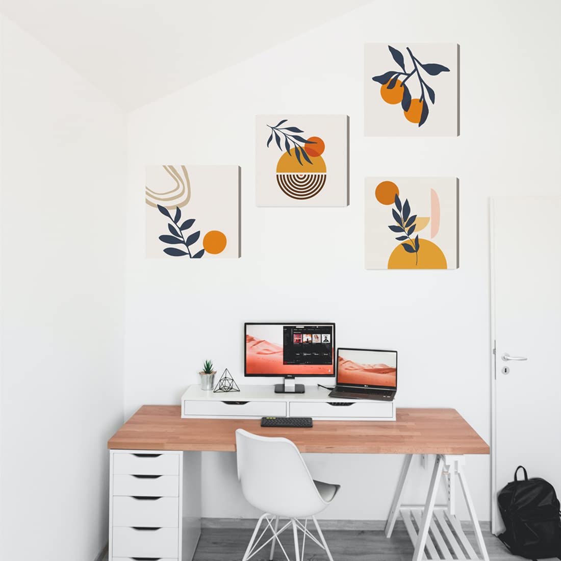 - OYIMUA Boho Wall Art Poster | 8 x 8 Set of 4 -