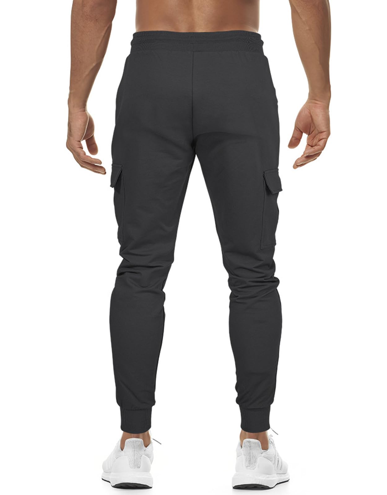 - Suwangi Mens Joggers | Tracksuit Bottoms | Jogging Sweatpants | Gym Bottoms | Slim Fit | Cotton | Casual | Black -