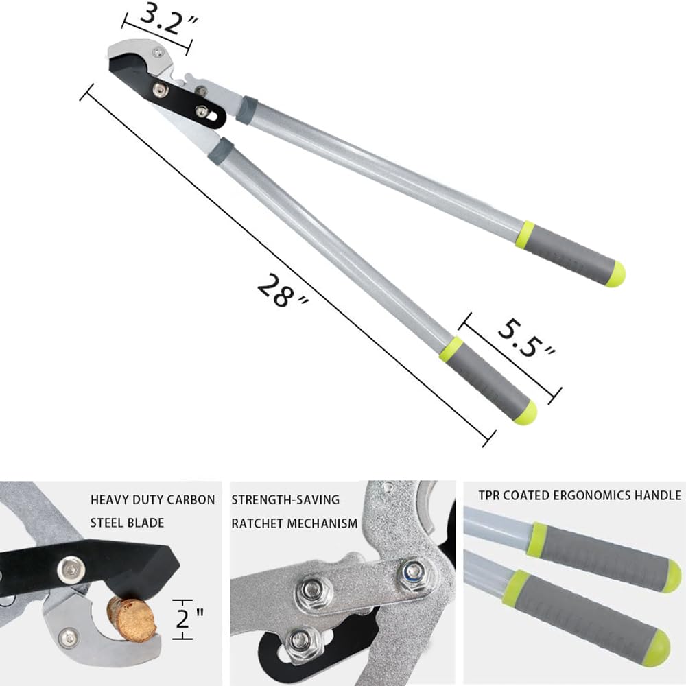 - Hortem Garden Shears Set | 28" Tree Loppers Heavy Duty | 23" Professional Hedge Clippers | 8" Sharp Pruning Shears -