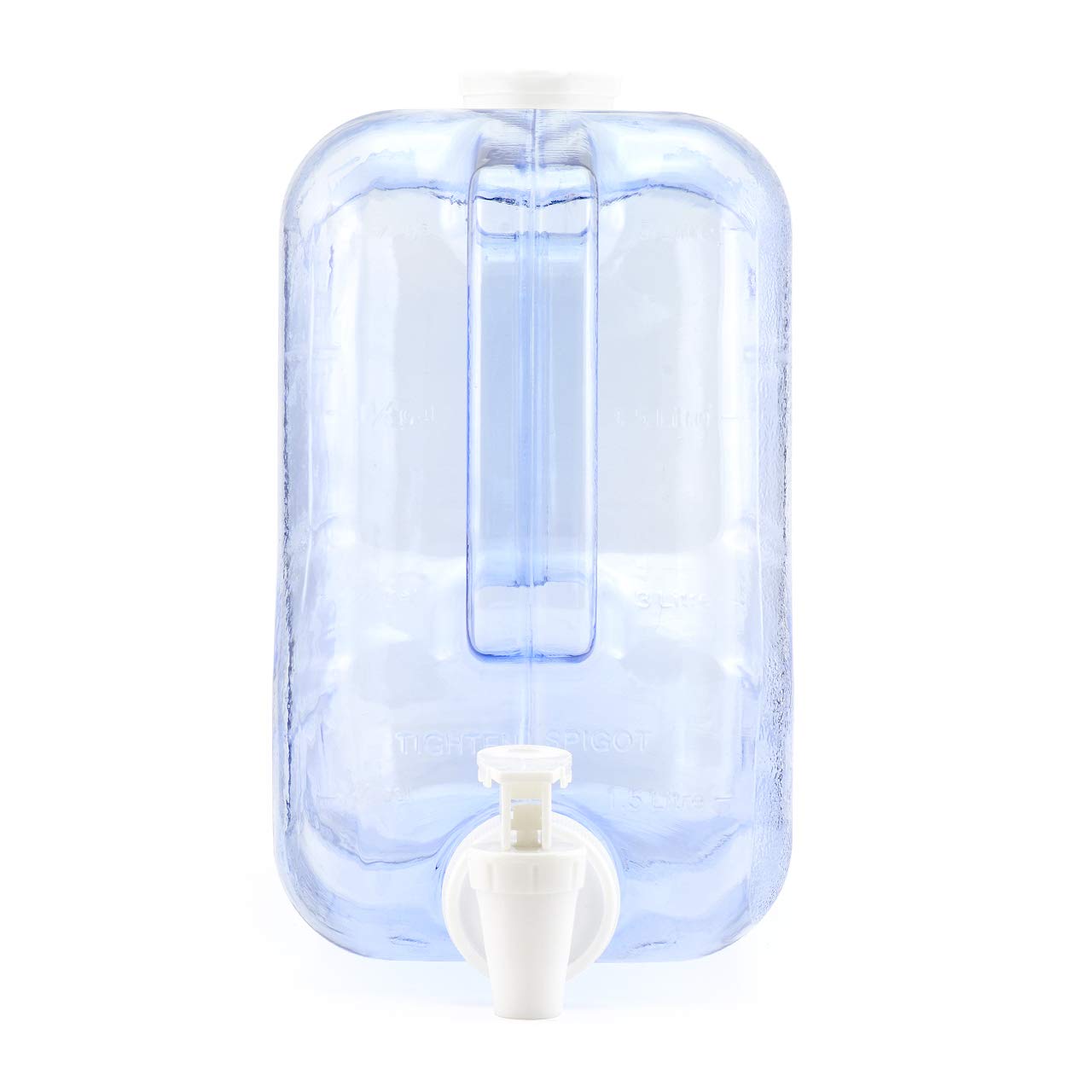 5.5 L Water Container Tap Desktop Dispenser - by Bar Amigos Plastic PETG Fridge Beverage Tank Liquid Drink Refillable Shelf Tap Great for Office Camping Juice Drinks Cocktail Holds 5.5 litres