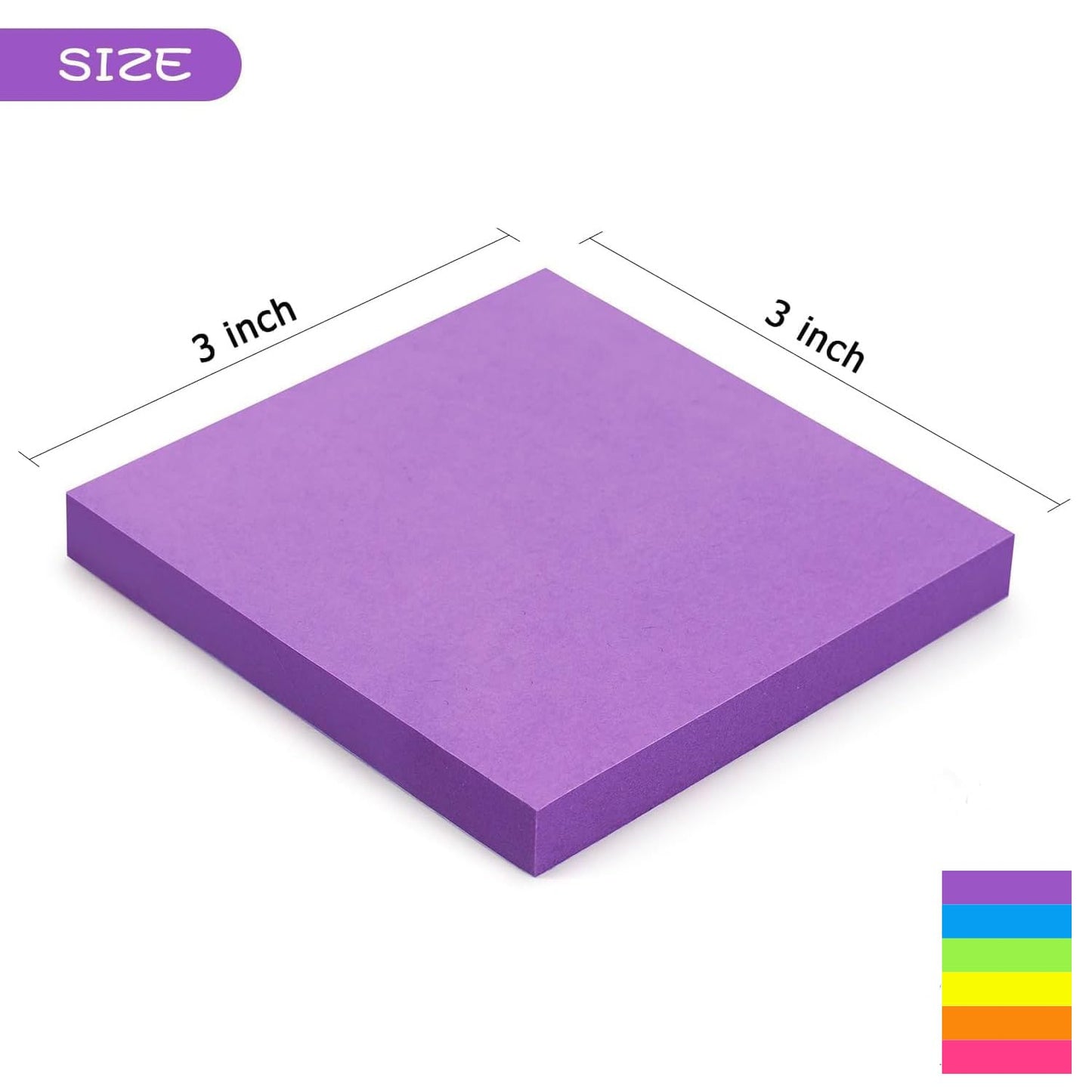 - Early Buy Sticky Notes 6 Bright Color 6 Pads Self-Stick Notes -