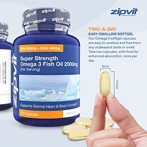 - Omega 3 Fish Oil |120 Capsules (2 Months Supply). Supports Heart, Brain Function and Eye Health -