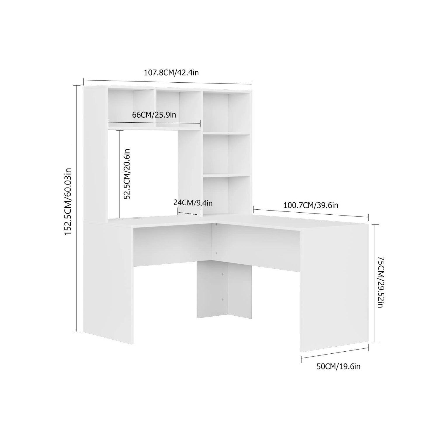 - FirFurd L-Shaped Computer Desk | Computer Workstation With Storage Shelves -