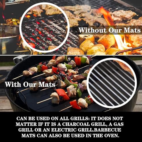 - EXTSUD BBQ Grill Mat | 5 Pcs bbq Grill Mats | Non Stick Reusable and Baking Mesh | For Indoor Outdoor BBQ -