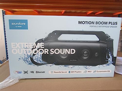 - Soundcore Anker Motion Boom Plus Bluetooth Speaker | Portable Speaker | 80W Booming Sound | IP67 Waterproof and Dustproof -