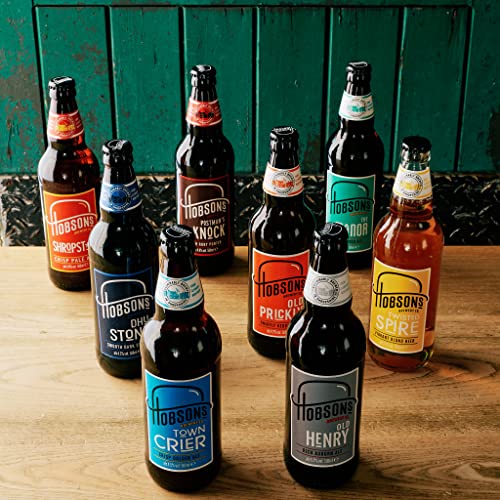 - Hobsons Mixed English Real Ale & Beer Gift Set | Mixed Taster Selection | 12 x 500ml Bottle Pack -