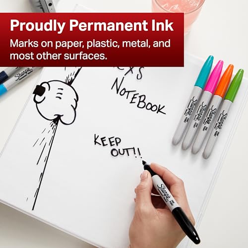 - Sharpie Permanent Markers | Fine Point for Bold Details | Black Ink | 2 Marker Pens -