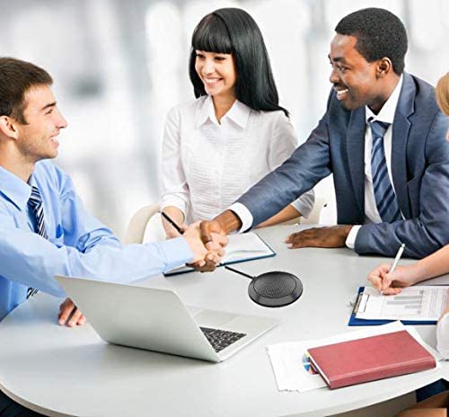 Conference USB Microphone, Computer Desktop Mic with LED Indicator, TKGOU Plug & Play Omnidirectional Condenser PC Laptop Mics for Online Meeting,Class,Skype,Recording,Chatting,Zoom,(Windows/Mac OS X)