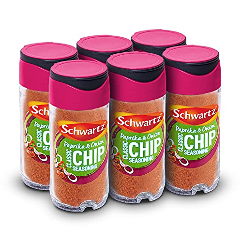 - Schwartz Paprika & Onion Classic Chip Seasoning | 55 G | Pack of 6 |  Paprika, Onion & Garlic, Spicy, Sweet & Earthy Flavour -