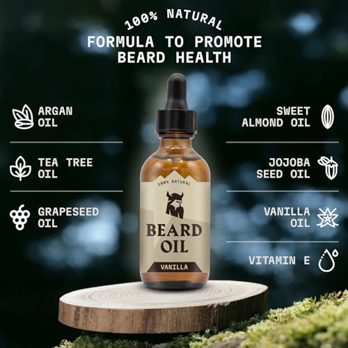 - Striking Vikings Beard Oil for Men | Natural Organic Formula with Tea Tree -