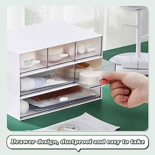 - VADUDA Stackable Desktop Storage - 6 Drawers - Storage Unit - White -