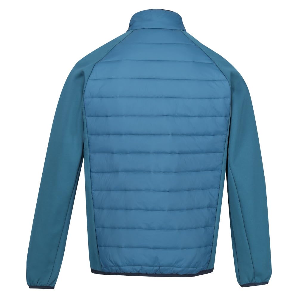 - Regatta Mens Hybrid Full Zip Jacket Padded Coat | Moroccan Blue(Citron Lime) -