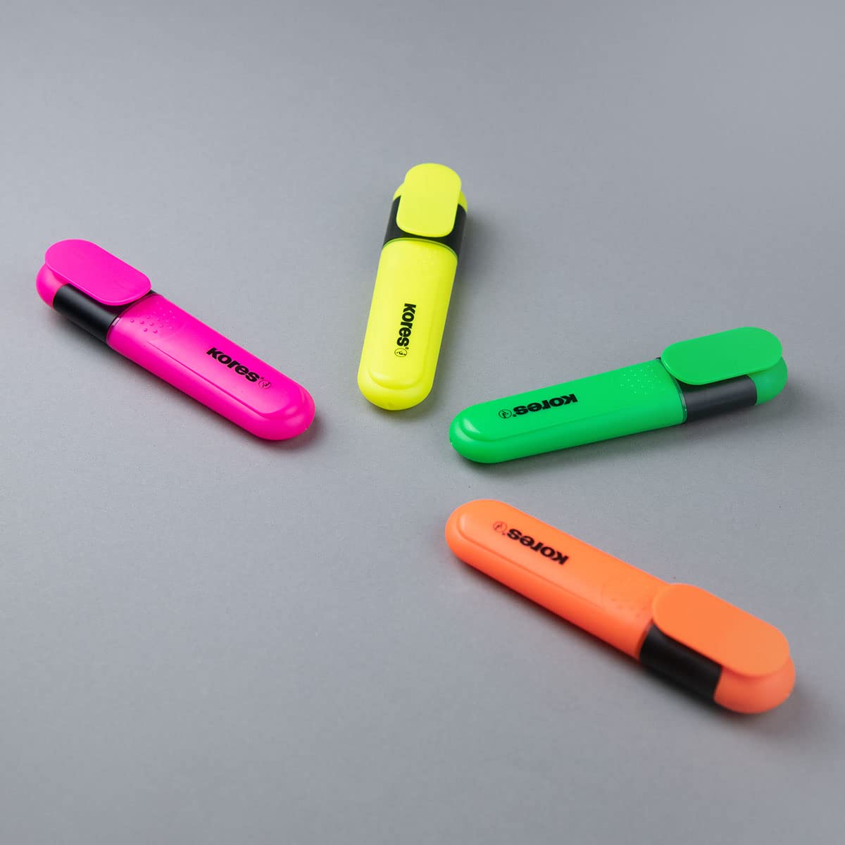 - Kores | Highlighter Pens | Bright Liner Plus | Fluorescent | Water Based-Ink -