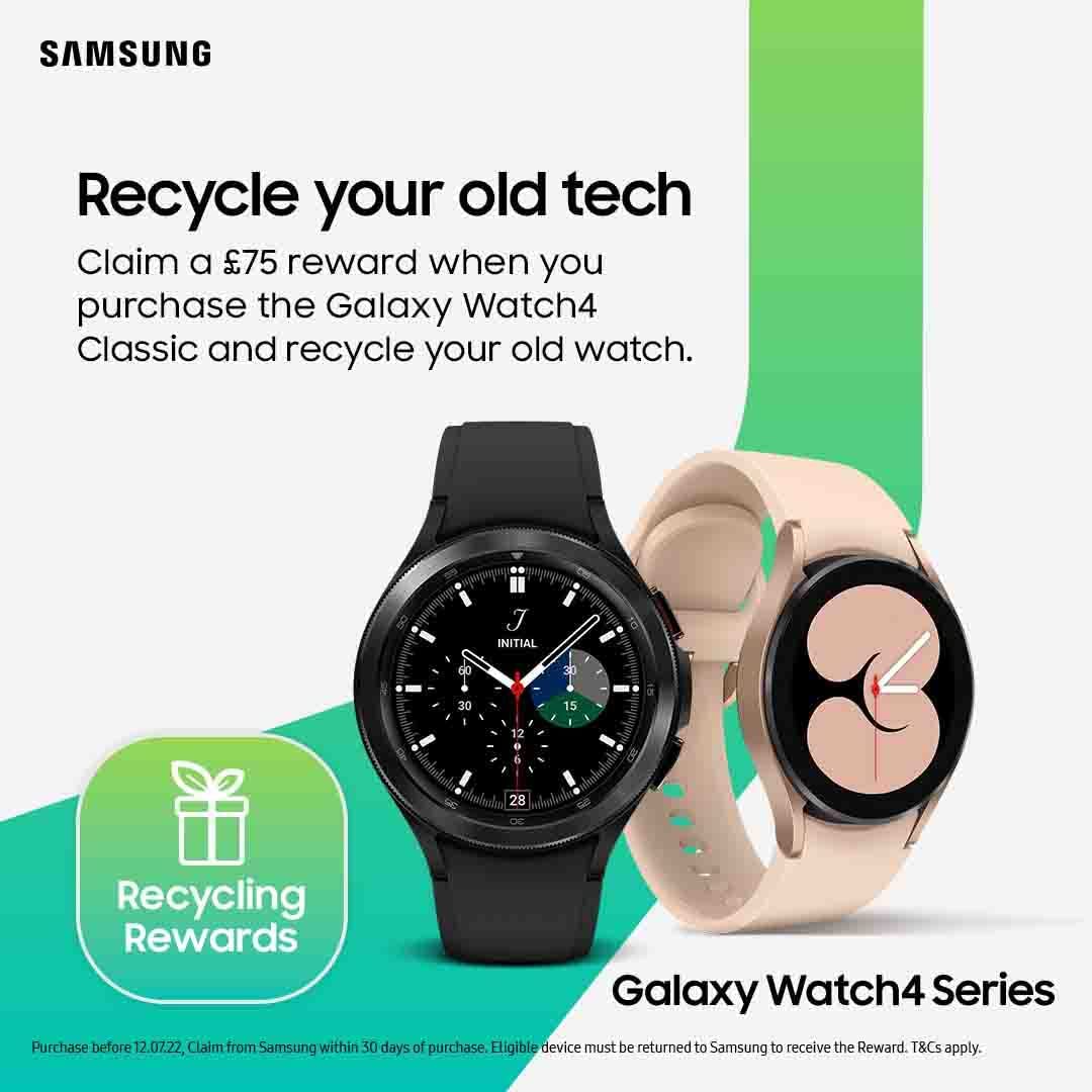 - Samsung Galaxy Watch4 | Classic Smart Watch | Rotating Bezel | Health Monitoring, Fitness Tracker, Bluetooth | 46mm | Black -