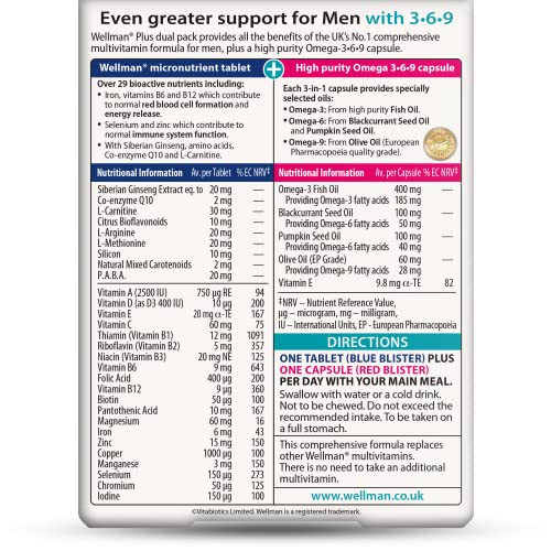 - Wellman Plus Vitamins. UK's No.1 for Men. Comprehensive Multivitamin formula