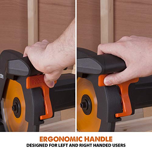 - Evolution Power Tools R210CMS Compound Mitre Saw | Multi-Material Cutting TCT Blade -