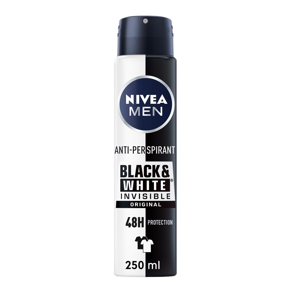 - NIVEA MEN Invisible Black and White | Original Anti-Perspirant Deodorant Spray | Pack of 6 (6 x 250 ml) -