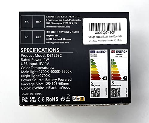 - Wall Light Indoor, Wall Lamp with Remote Control Dimmable RGB Ambient Lighting