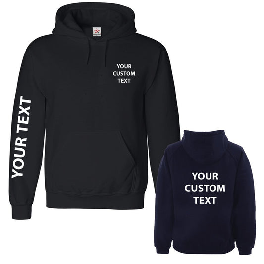 - Star and Stripes | CUSTOM TEXT | Printed on personalised pullover hoodie -