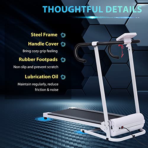 - HOMCOM 1.25HP Motorised Electric Treadmill | 10km/h Folding Running Machine | Gym Fitness Exercise with LCD Monitor -