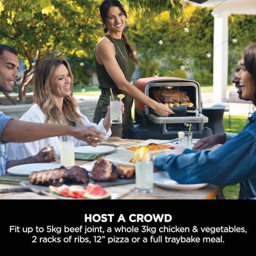 - Ninja Woodfire Electric Outdoor Oven | 8-in-1 Pizza Oven | High-Heat Roaster & BBQ Smoker with Roast Rack -