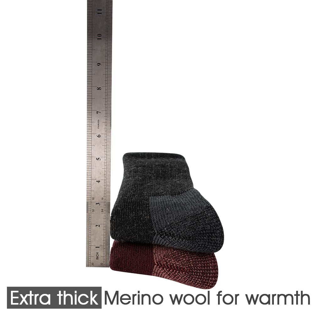- KAVANYISO Merino Wool Socks For Men | Hiking Thermal Winter Crew Socks -