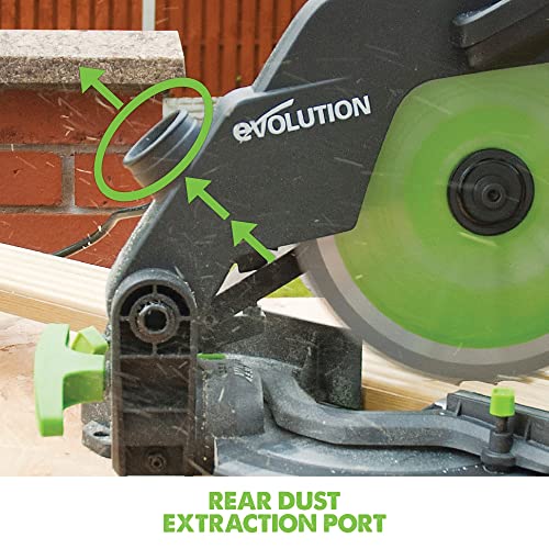 - Evolution Power Tools F210CMS Compound Mitre Saw | Multi-Material Multi-Purpose Cutting -