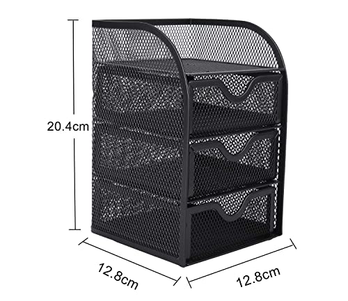 - EasyPAG Mesh 3 Tier Small Drawer Storage Desk Tidy | Desktop Organiser -