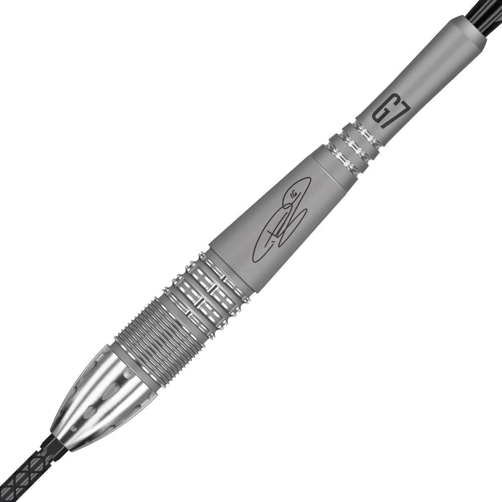 - Target Darts | Phil Taylor  | Tungsten Five Gen 7 Swiss Point Darts | Grey, Black and Red | 26G | UK -