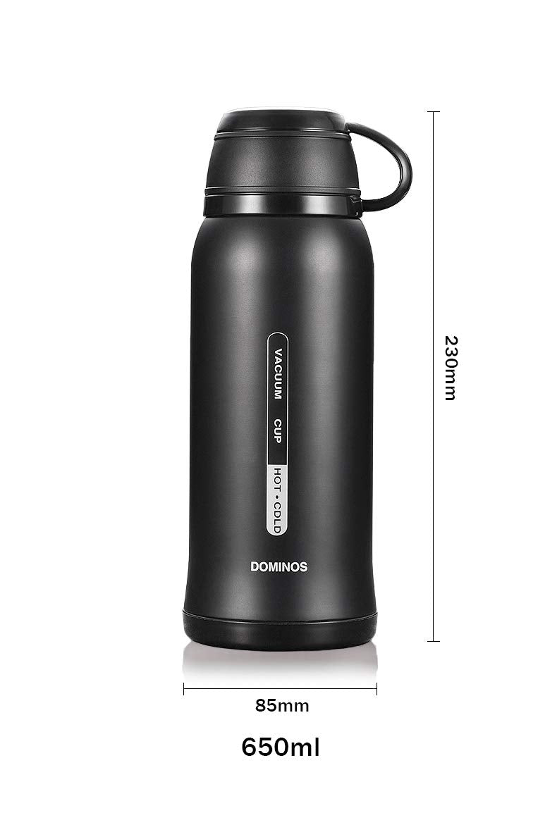 - Y·J&H Double Walled Vacuum Insulated Bottle with Cup - Stainless Steel Thermo Flask