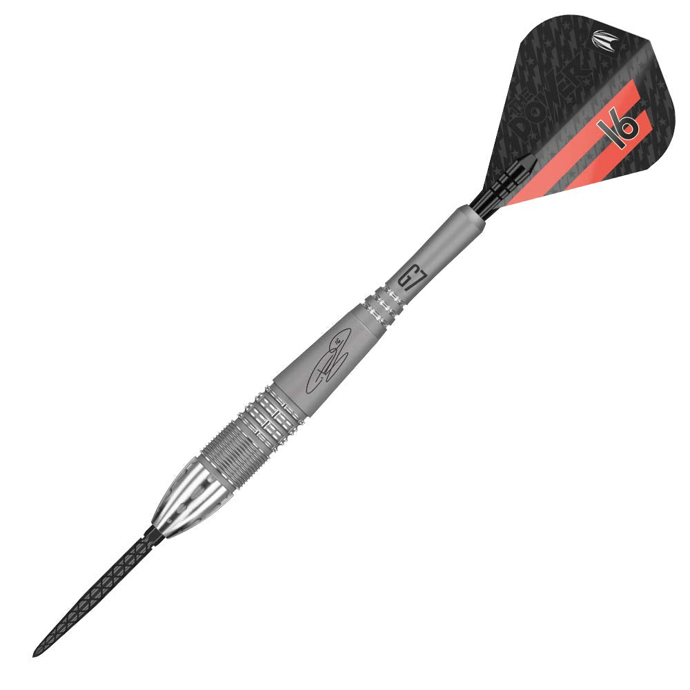- Target Darts | Phil Taylor  | Tungsten Five Gen 7 Swiss Point Darts | Grey, Black and Red | 26G | UK -