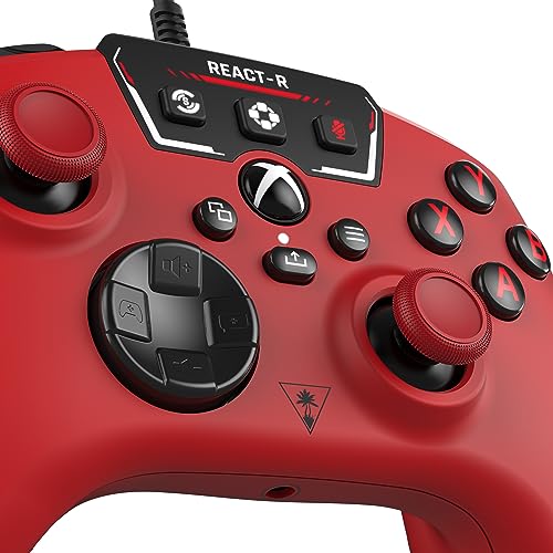 - Turtle Beach | React-R Red Wired Gaming Controller | Audio Controls, Mappable Buttons & Textured Grips  -