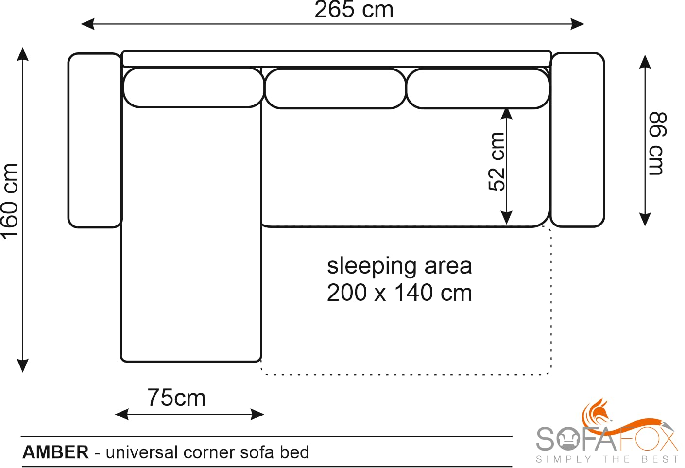 Corner Sofa bed with Storage Black Fabric Grey Leather