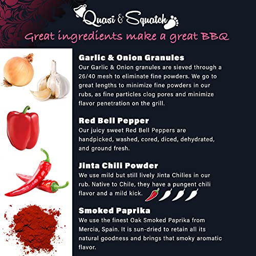 BBQ Rub for Pork by Quasi & Squatch - Honey I Smoked The Pigs (Smokey Honey Soy Sauce) Barbecue Dry Rub Meat Seasoning and Spices | Perfect Blend Of Spices For BBQ and Grill Pork Dishes | Large 220g