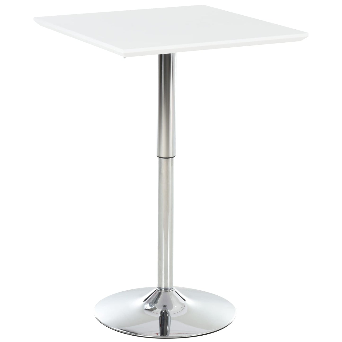 - HOMCOM Square Height Adjustable Bar Table Counter Pub Desk | With Metal Base For Home Bar -