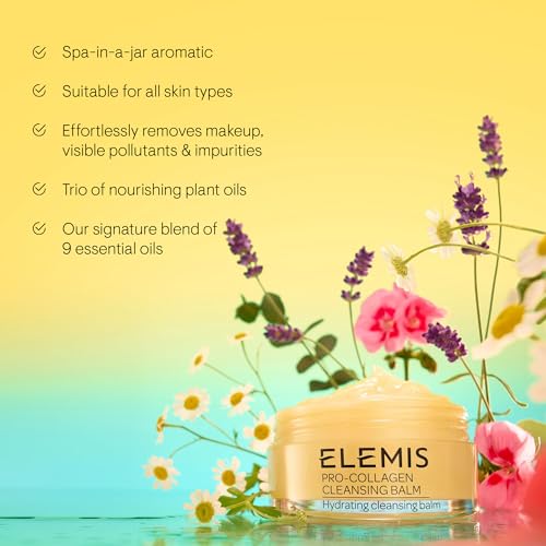 - ELEMIS Pro-Collagen Cleansing Balm | 3in1 Melting Facial Cleanser For Deep Cleansing Wash -