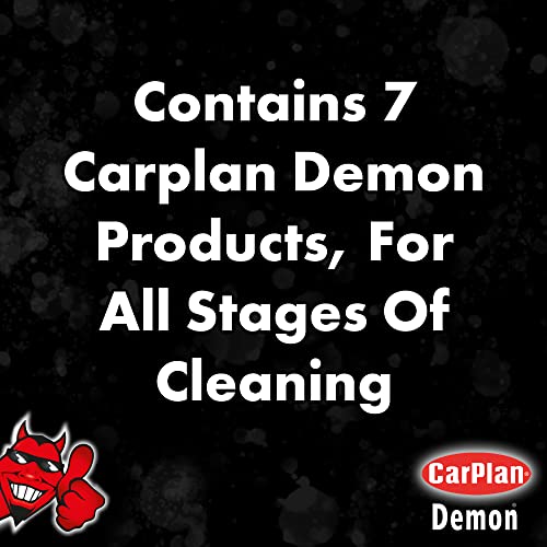 CarPlan Demon 7pc Car Care Gift Pack - Includes Demon Shine, Wheels, Foam, Tyres & More