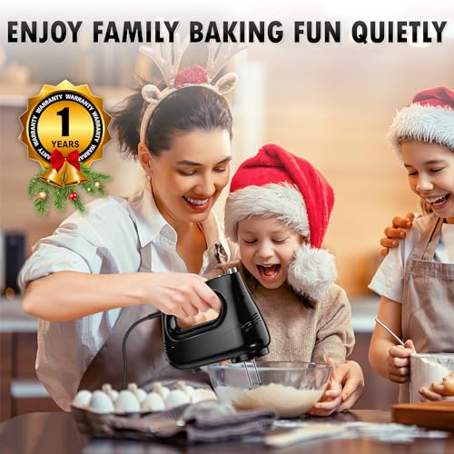 - GUALIU Hand Mixer | Electric | Kitchen Whisk | Control Speed+5 Speed -