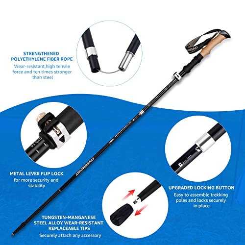 - Overmont Walking Poles | 2 Pack Collapsible Aluminum Walking Sticks -