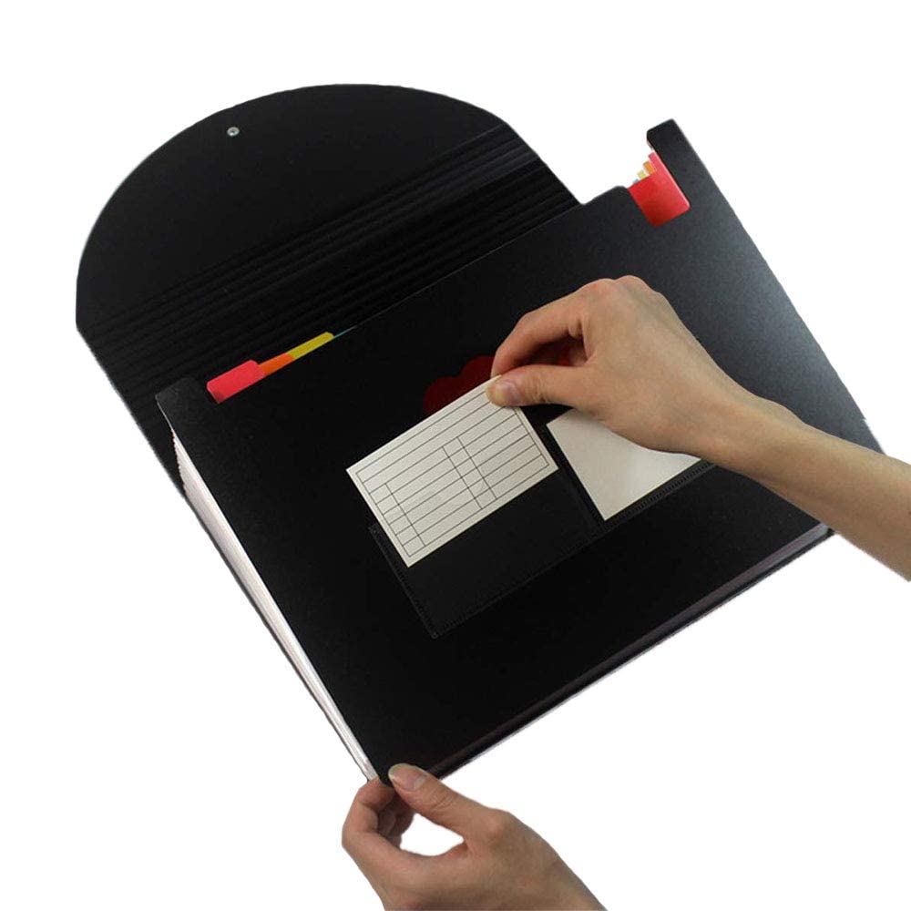 Amaza 24 Pockets Expanding File Folder with 3 Zip File Bags, Expanding File Organisers, Accordion Folder, Accordion File Organiser, Expandable File Folder (Can Hold Approximately 3000 Sheets)
