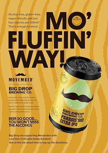 Big Drop Paradiso Citra IPA - Naturally Brewed Alcohol Free Beer with a Citrus Zing - Vegan & Gluten Free (12 x 330ml Cans)