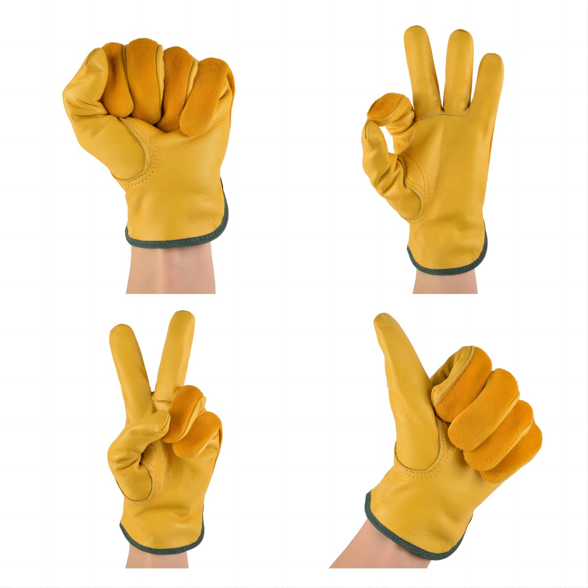 - EINSKEY Gardening Gloves | Tough Thorn Proof Leather Safety Work Gloves | Heavy Duty Rigger Protective Gloves with Strong Grip -