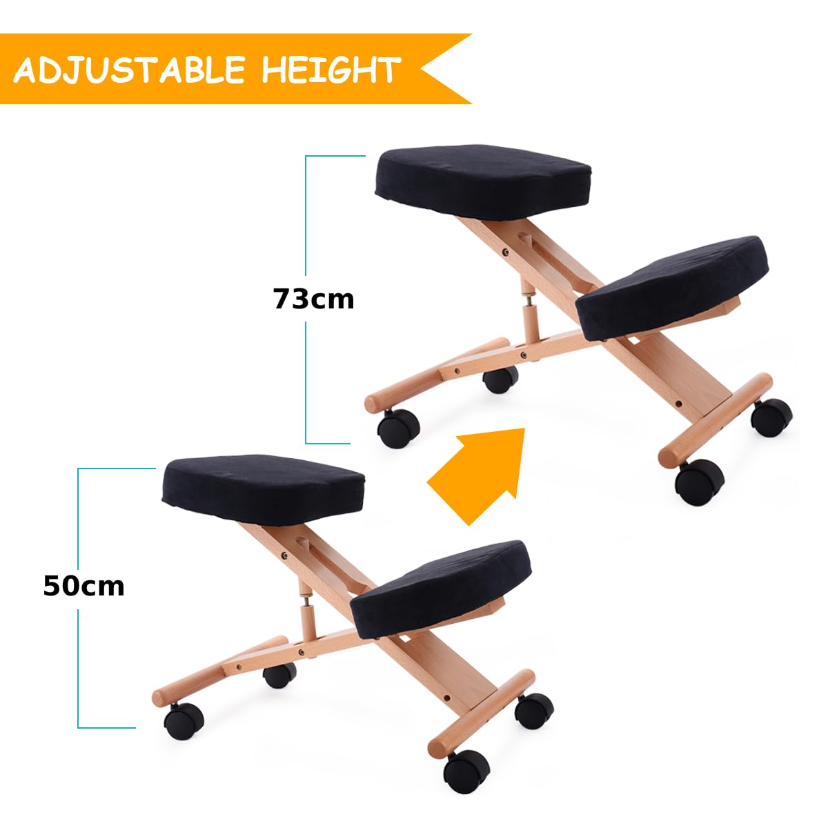 - SFAREST Ergonomic Kneeling Chair | 270lbs Load Knee Support Chair -