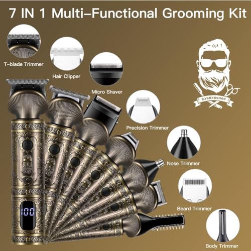 - Surker Beard Trimmer Kit | Professional Hair Clipper | Cordless Grooming Kit 7 in 1 -