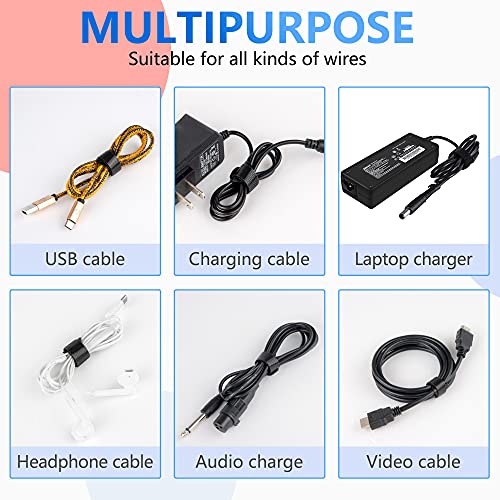 ARMIZ 60 x Reusable Cable Ties Black, Adjustable Releasable Hook and Loop Cable Straps for PC Cable Management, Organizing Cords, TV, Desk