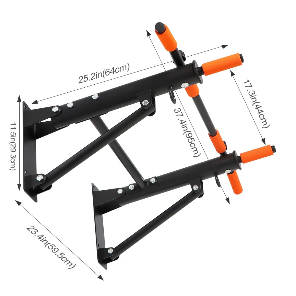 - Pull Up Bar | Wall Mounted Chin Up Bar | Portable Detachable Fitness Bar -