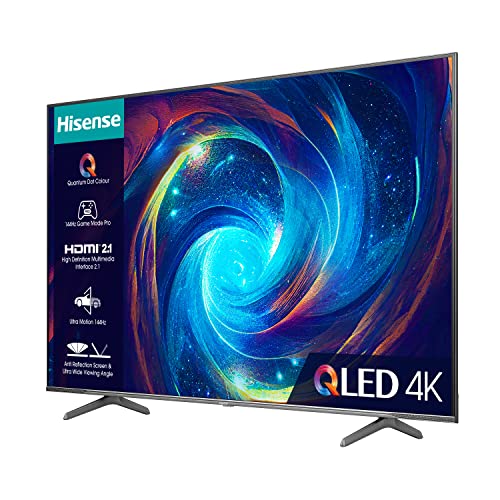 - Hisense 65 Inch QLED Gaming TV 65E7KQTUK PRO | 144Hz VRR | HDMI 2.1 | Freesync Premium | Quantum Dot Colour | VIDAA U7 | Youtube | Freeview Play | Netflix | Disney+ -